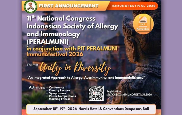 Kongres Nasional Ke-11 PERALMUNI & Immunofestival 2026 Siap Digelar di Bali